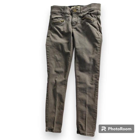 Democracy 2 Ab Technology Stretch Ankle Jeans Moonrock Beige Brown sz 2 - Picture 1 of 9